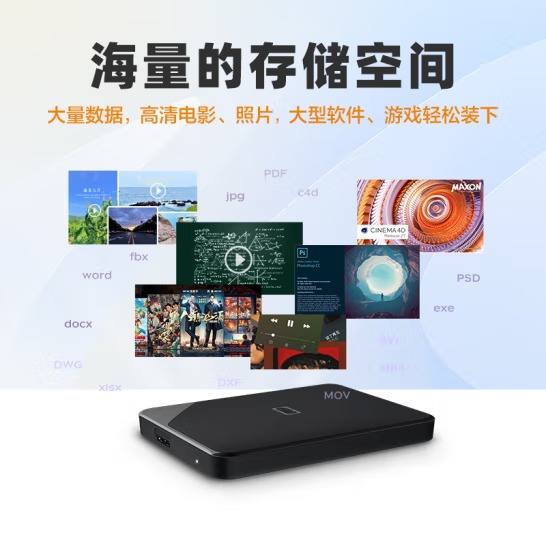 西部数据（WD）2TB 移动硬盘 USB3.0 E...